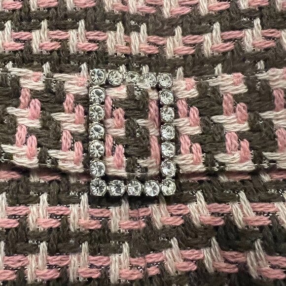 RUTH  Retro Barbie Tweed Chanel Style Suit SET/ Pink Gray White  / Size 2 - Picture 9 of 15